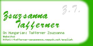 zsuzsanna tafferner business card